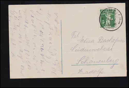 Suisse Amour-AK Salutations d'amour par pigeon-lettre, coloré, couru vers 1915