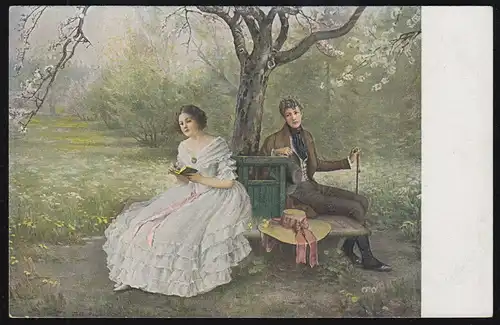 Liebes-AK H.Koch: Liebespaar - Der erste Zwist, Verlag L.&.P., ungebraucht