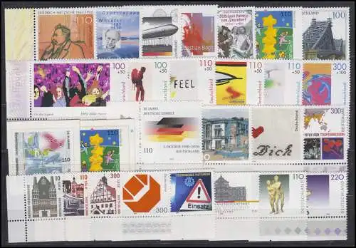 2087-2155 Bund-Jahrgang 2000 Ecken unten links komplett, postfrisch **