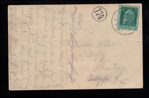 Liebes-AK Sich umarmendes Liebespaar, LANDAU 23.5.1914