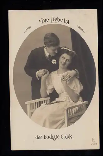 Liebes-AK Liebespaar - Die Liebe ist das höchste Glück, Bonn um 1910 