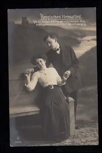 AK de l'amour: Couple d'Amour - Canton de la montagne La Wupper, CÖLN 8.1.1913
