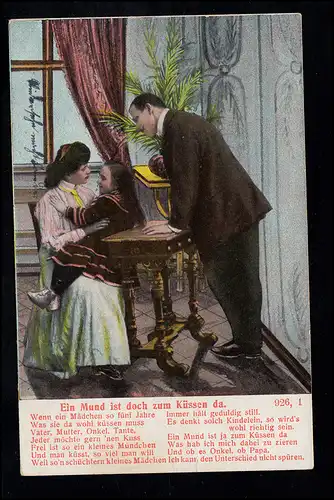 Amour-AK bonheur familial - couple avec fille, ALTSHAUSE 18.1.1909