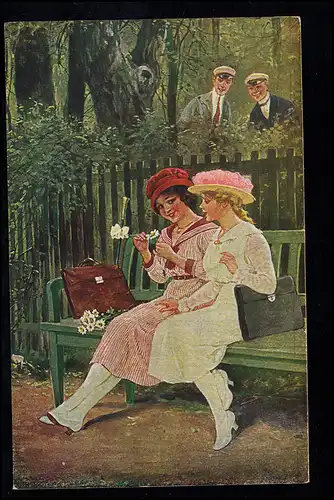 AK de l'amour R. Borrmeister: oracle floral, DORTMUND 18.7.1919