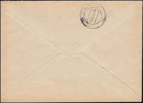 185+186 Imprimes SBZ MiF R Lettre de Not-R-Zetten KLÖTZE (Kr. GARDELEGEN) 2.9.1948
