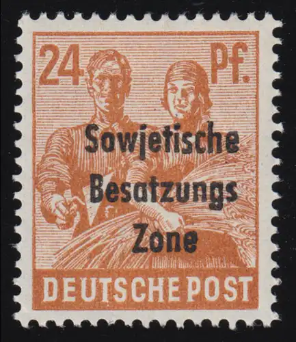 SBZ 190 SBC-Schiffflag 24 Pf. Maçon et paysanne, **