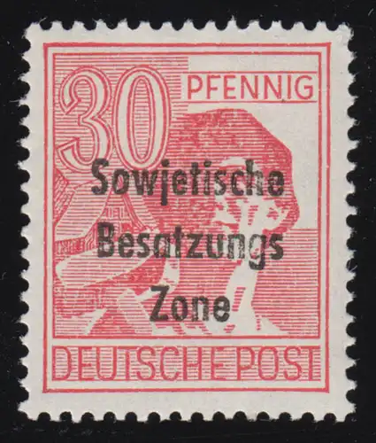 SBZ 192a SBZ-Aufdruck 30 Pf. Arbeiter, **