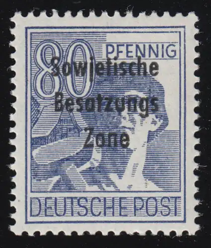 SBZ 196 SBZ-Aufdruck 80 Pf. Arbeiter, **