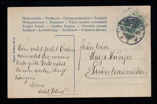 Künstler-AK: Die lustige Witwe - Es waren zwei Königskinder, CHEMNITZ 30.3.1907