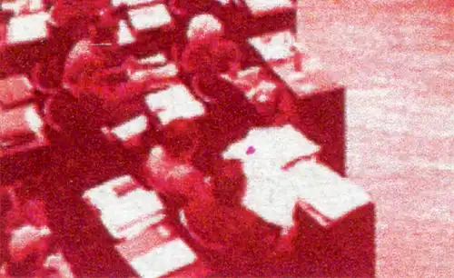 Bl.49I 50 Jahr Bundesrepublik 1999, PLF I roter Fleck auf dem Pult, ESSt Berlin