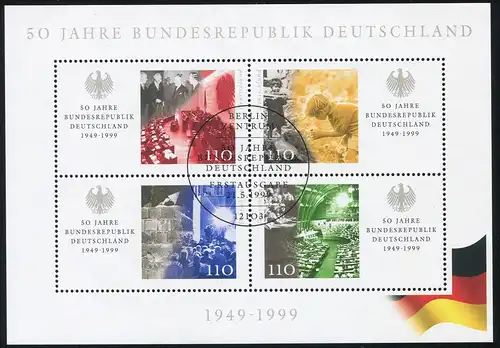 Bl.49I 50 ans République fédérale d'Allemagne 1999, PLF I: tache rouge sur le pult, ESSt Berlin