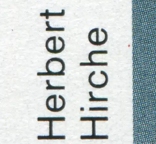 Block 50 Design 1999 mit PLF roter Punkt unter he von Hirche [2068], **