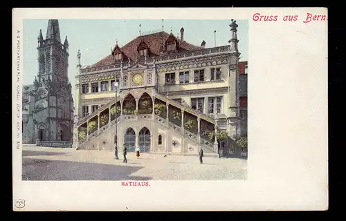 AK Suisse: Gruss de Berne - Mairie, maison d'édition Künzli / Zurich, non utilisé