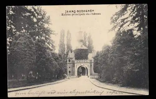 AK Belgien: Jehay Schloss / Jehay-Bodegnée Schloss, Feldpost AACHEN 20.8.1914