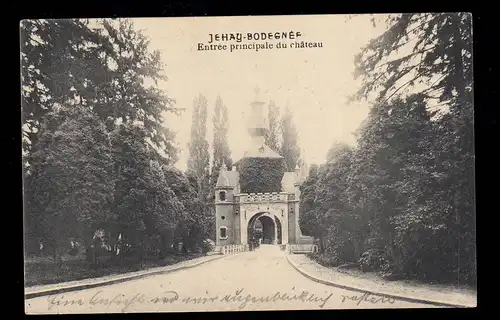 AK Belgique: Jehay Schloss / Jeay-Bodegnée Schâteau, Feldpost AACHEN 20.8.1914