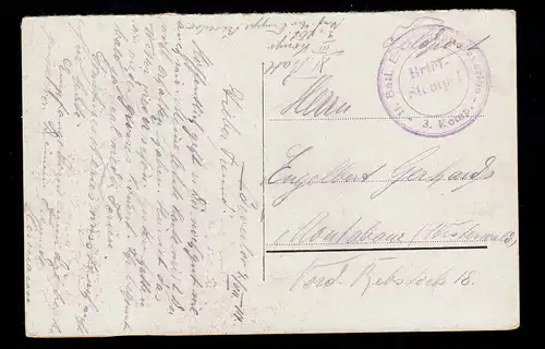 AK Belgique: Bruxelles - Musée Royal, Poste de Champs-Substitution Beverloo 1917