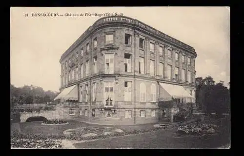 AK Bonsecours (Seine-Maritime) Schloss Ermitage, Feldpost 6. Armee 3.1.1915