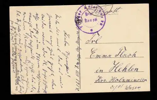 AK Belgien: Oostende - De Dijk en de Kursaal, Feldpost Flieger-Einheit 1918