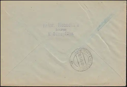 211 SBZ-Aufdruck als EF auf R-Brief Not-R-Zettel KLÖTZE (Kr. GARDELEGEN) 11.1.49