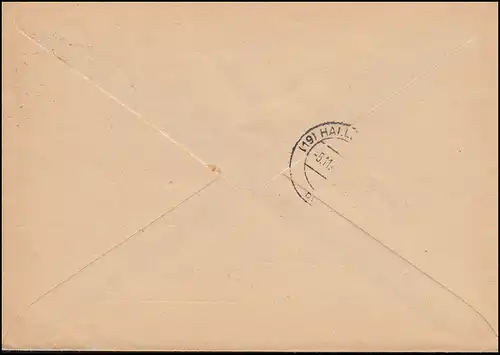 182+193 impressions SBZ en MiF sur lettre R avec un centre de secours EFFERT 1 - 3.11.1948