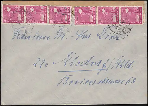 Réforme monétaire 10ememe année en MeF sur lettre ELSDORF 23.6.1948