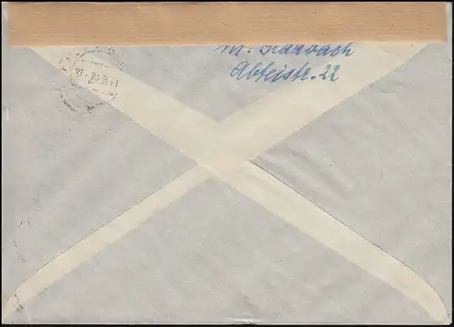 Réforme monétaire 10ememe année en MeF sur lettre ELSDORF 23.6.1948