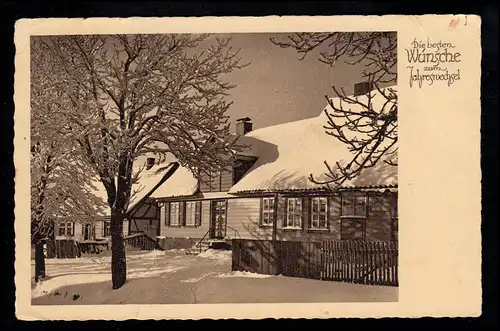 AK Nouvel An: Dorfidylle en hiver, SCHWAAN (MECKL.) 31.12.1938