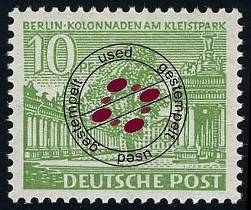 47I Bâtiments Berlinois 10 Pf, Type I, O