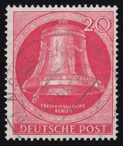 77 Glocke I (Klöppel links) 20 Pf, gestempelt O