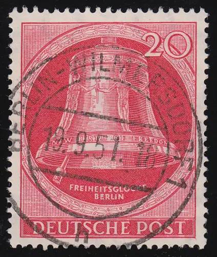 77 Glocke I (Klöppel links) 20 Pf, gestempelt O