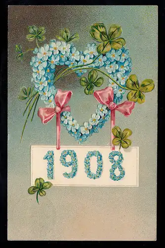 Premiers résultats: année 1908 Coeur de violette Broyage, CREFELD 31.1.907