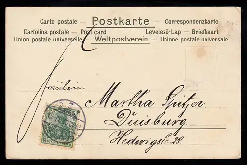 AK Nouvel An: Rehe in Forest - Waldeshauch, SOLINGEN 2a 31.12.1902