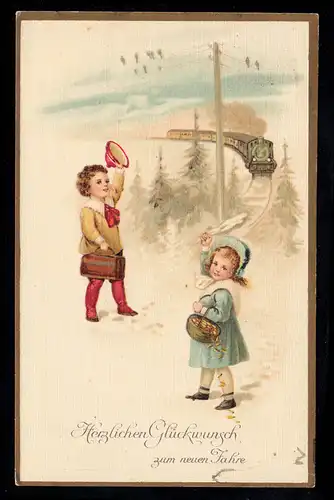 AK Nouvel An: Filles et jeunes saluent le chemin de fer, BREUCHÜLEN / HERFORD 30.12.14