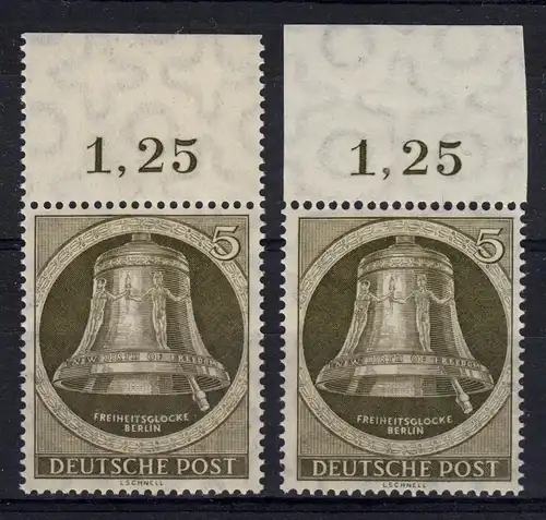 82 OR Gocke Klöppel rechts, zwei Marken vom OR duchgezähnt bzw. ndgz., beide **