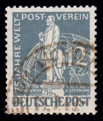 35 II Stephan UPU-Weltpostverein 12 Pf. mit PLF II Faustkerbe, gestempelt