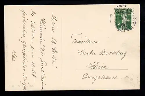 Suisse Foto-AK Nouvel An: Fille Winkendes sur skis, SCHAFFHAUSEN 31.12.17