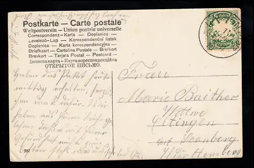 AK Nouvel An: Fille avec des roses dans le jardin, PHOTOS Palatinat 1 991