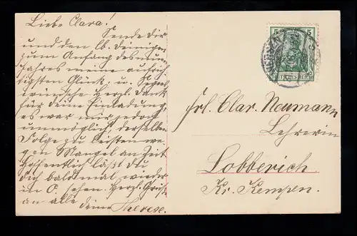 AK Nouvel An: Nouvel an - Filles avec porte-bonheur, VIERSEN 31.12.1908