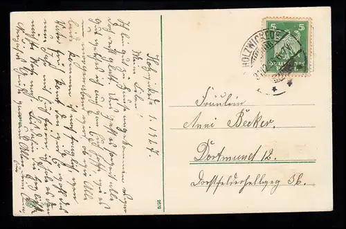 AK Nouvel An: Paysage - Église éclairée en cas de chutes de neige HOLZWICKEDE 31.12.26