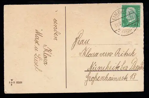 AK Nouvel An: Dorfidylle à pleine lune en hiver, LIMBACH (Sachsen) 31.12.1930