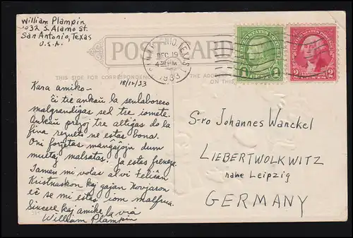 États-Unis Prage-AK Nouvel An: Des enfants construisent Snowmann, SAN ANTONIO TEXAS 19.12.1933