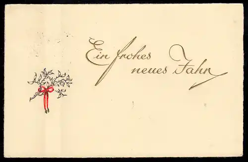 AK Nouvel An: Félicitations pour la boucle rouge, GRAND POSTWITZ (SÉANCE DE LA SÉRIE) 31.12.1938