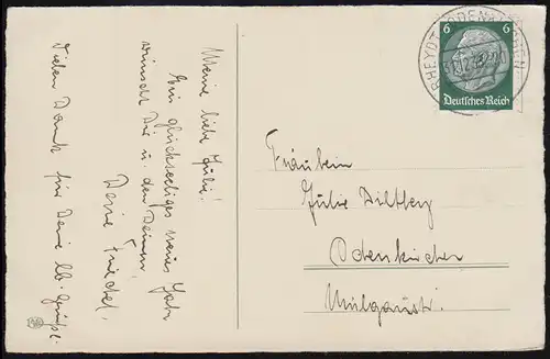 AK Nouvel An: Fers à cheval Veilchen Glücksklee, RHEYDT-ODENKIRCHEN 31.12.33