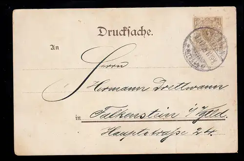 Carte postale privée PP 8 Nouvel An: début du siècle 1900, DRESDEN ALTVADT 31.12.1900