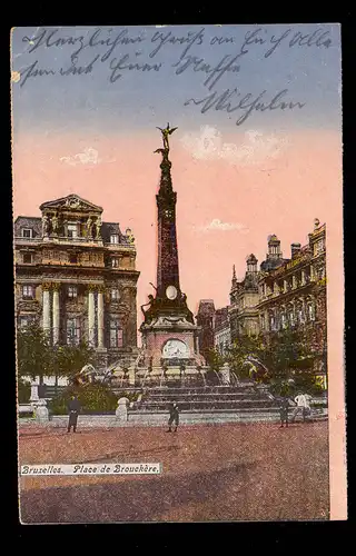 BS Hôpital de guerre 3 Bruxelles sur AK Bruxelles Brouckère-Platz, écrit 18.4.17