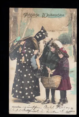 AK Noël: Les filles rencontrent le Père Noël, CAROLIENSIEL (FRAISIE OST)