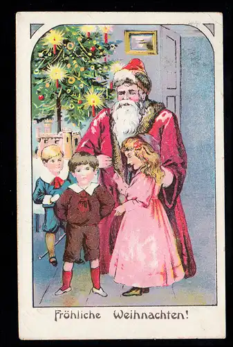 AK Weihnachten: Besuch vom Weihnachtsmann, HELMSTEDT 24.12.1913