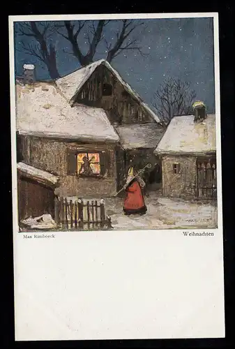 AK Weihnachten: Max Rimboeck - Weinachten Bauernhof Winter, ungebraucht