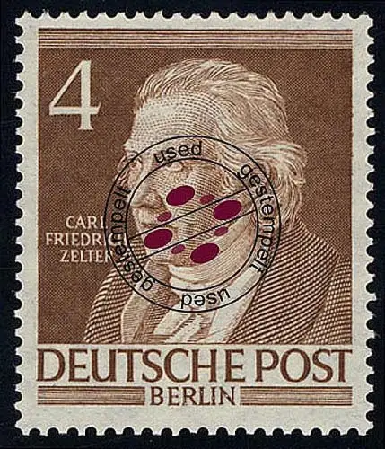 91 Zelter 4 Pf, gestempelt O