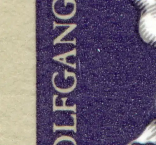 Block 26 Mozart 1991 mit PLF heller Strich unter GA von WOLFGANG